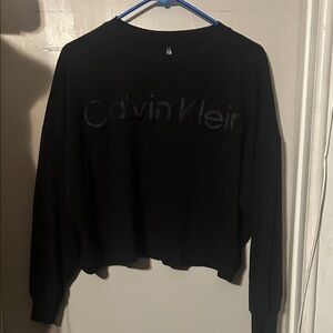 Calvin Klein Black Cropped Logo Shirt